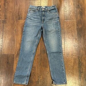 Studded Re/Done hi waist Blue Jeans